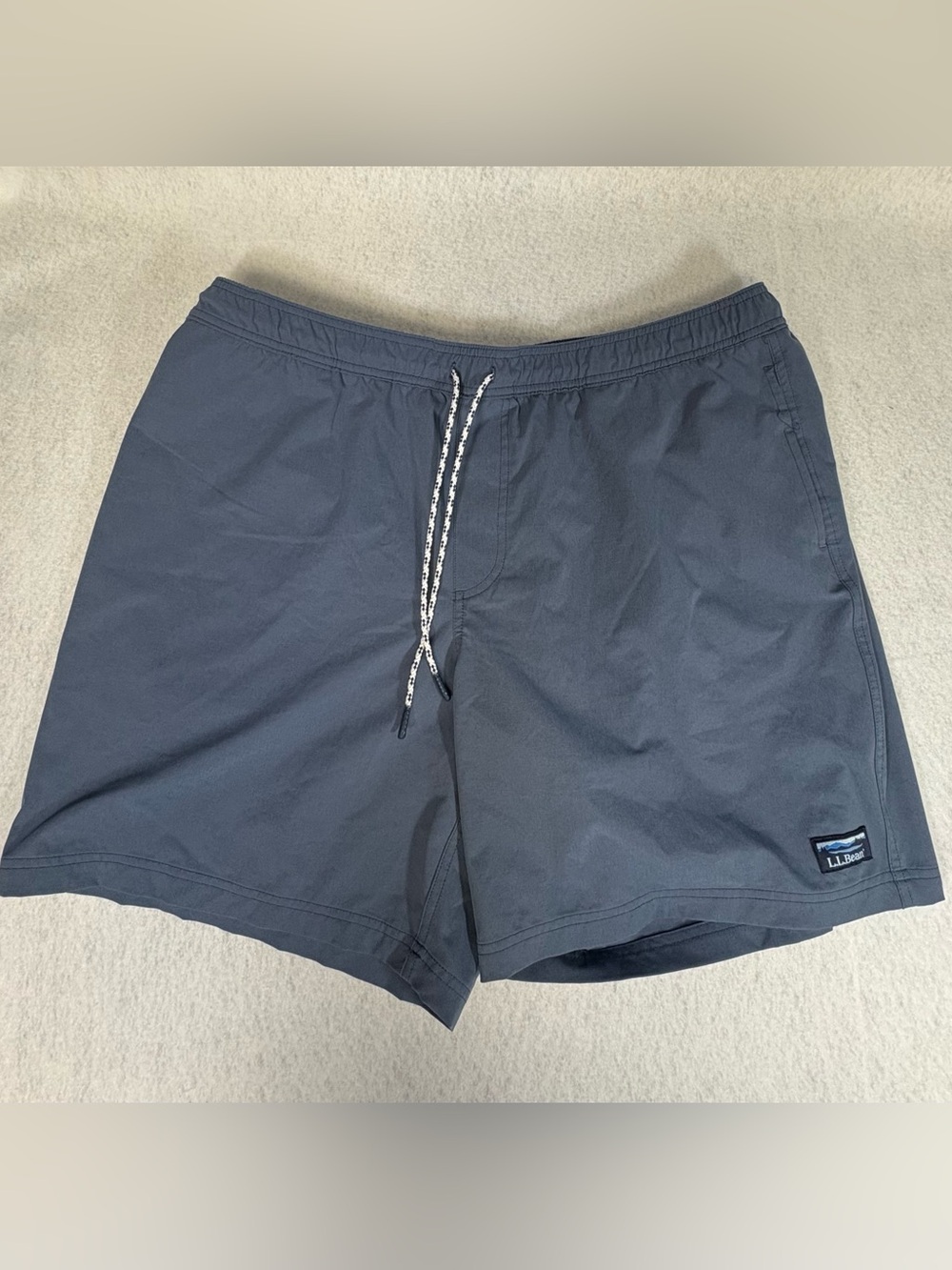 L.L. Bean Men's blue  Swim Trunks with Contrast Drawstring XXL